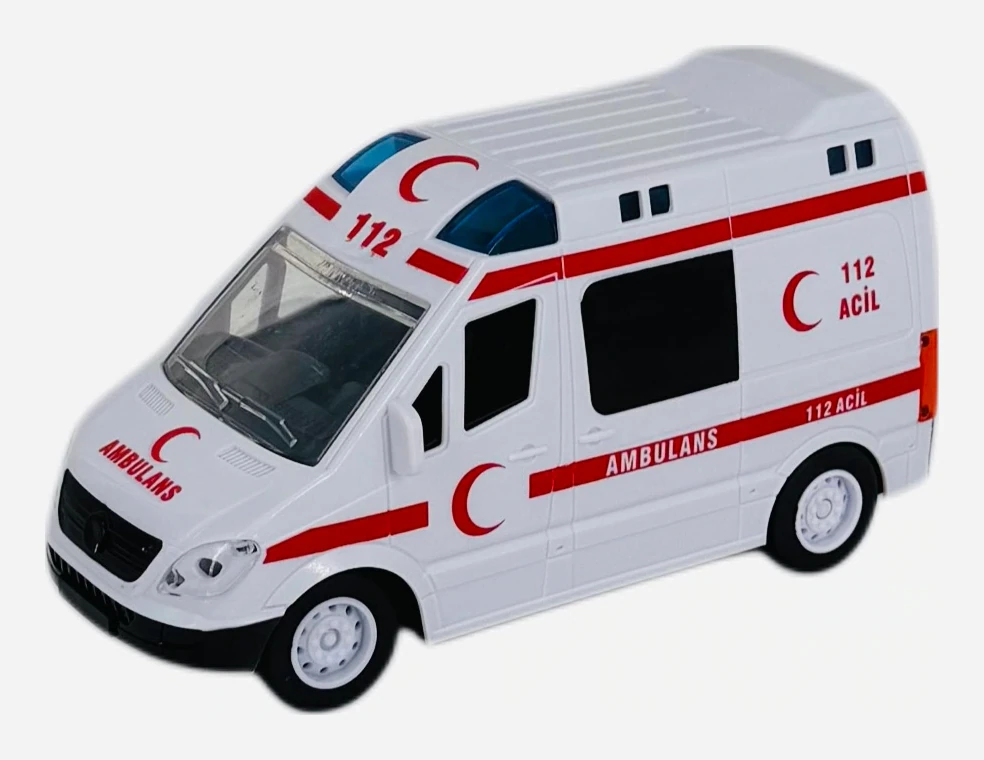 Kırılmaz Pilli Sesli Sürtmeli Ambulans